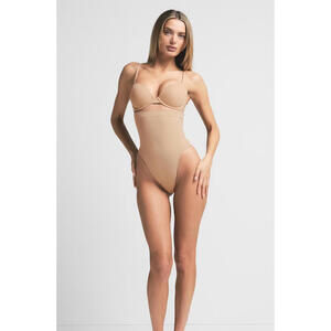 Skims Seamless Sculpt High Waisted Thong Color Clay Size Small